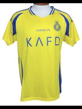 Adult Unisex Yellow & Blue Athletic Soccer Jersey Al Nassar.